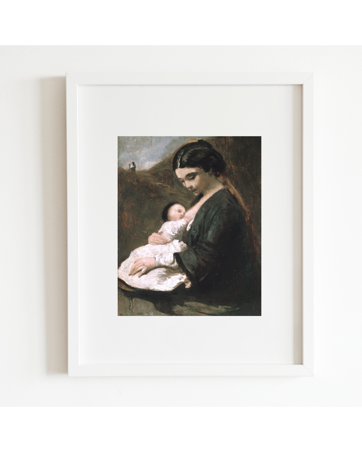 Mother and Child Antique Art Print