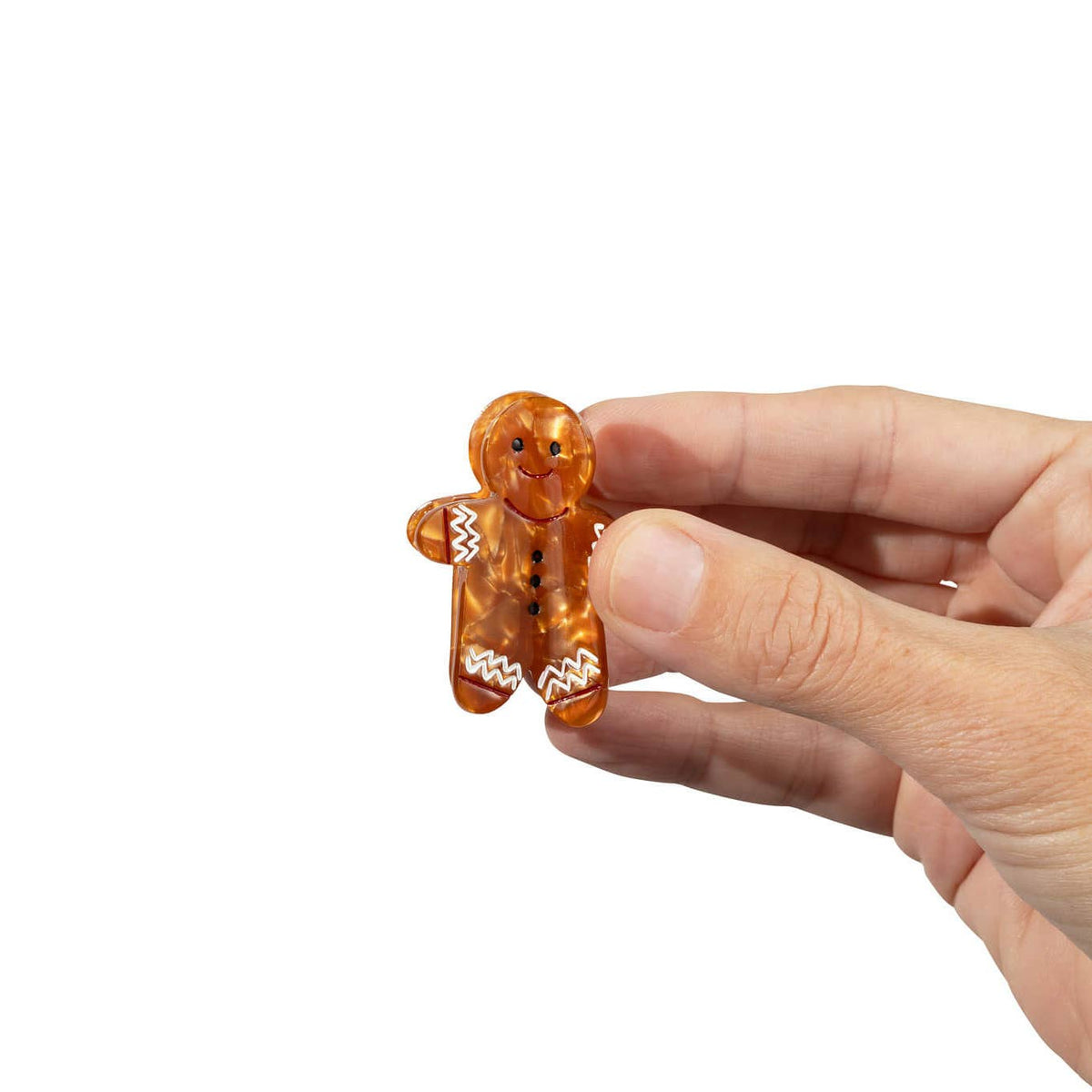 PREORDER: Mini Gingerbread Holiday Cookie Hair Claw Clip