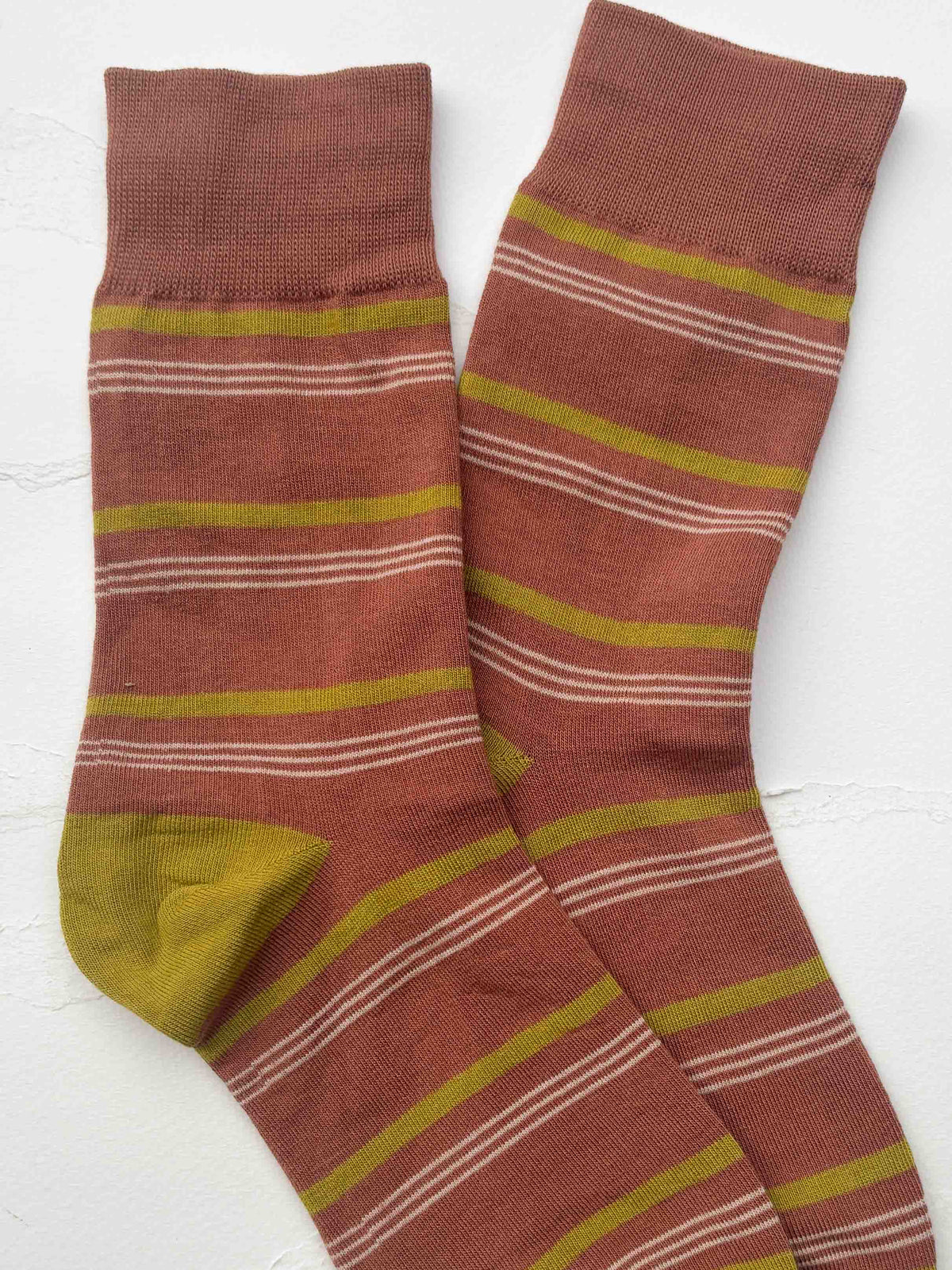 Vintage Stripe Cotton Blend Crew Socks