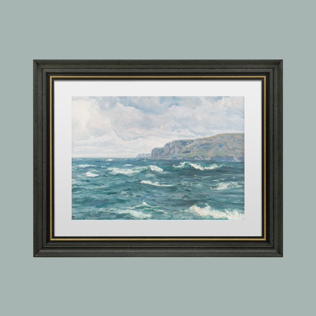 North Sea Coast Antique Art Print