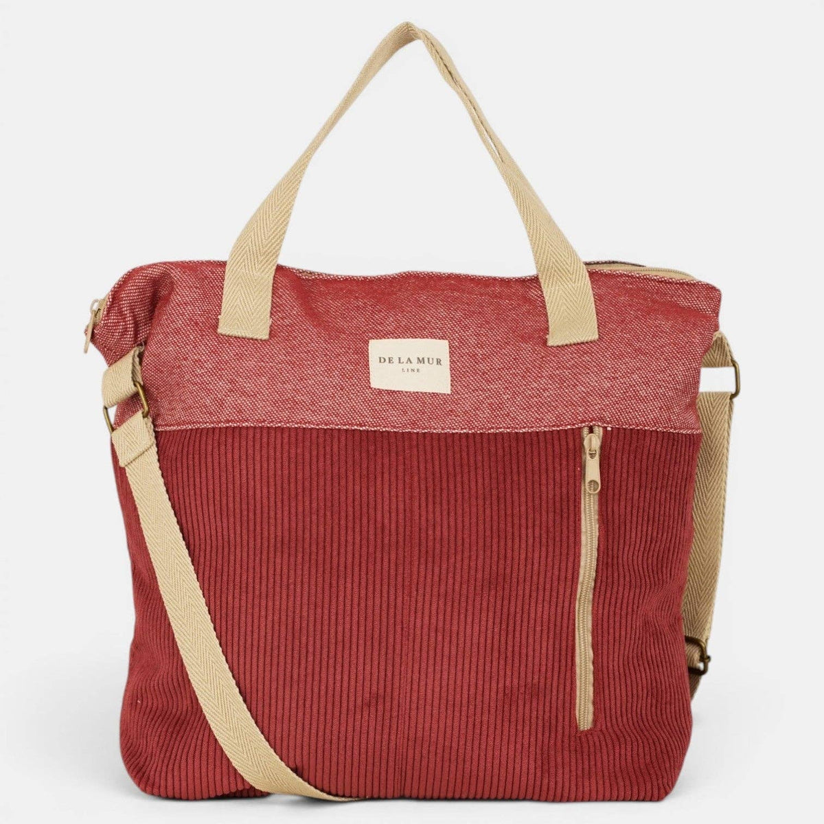 Corduroy Large Handbag – Burgundy (Arde)