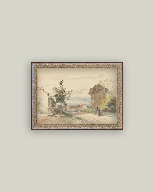 The Road From Versailles Framed Antique Art: 7x5