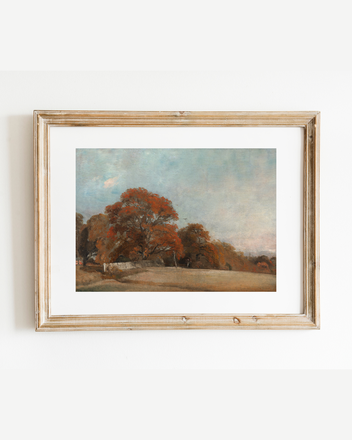 An Autumnal Landscape at East Berg Antique Art Print