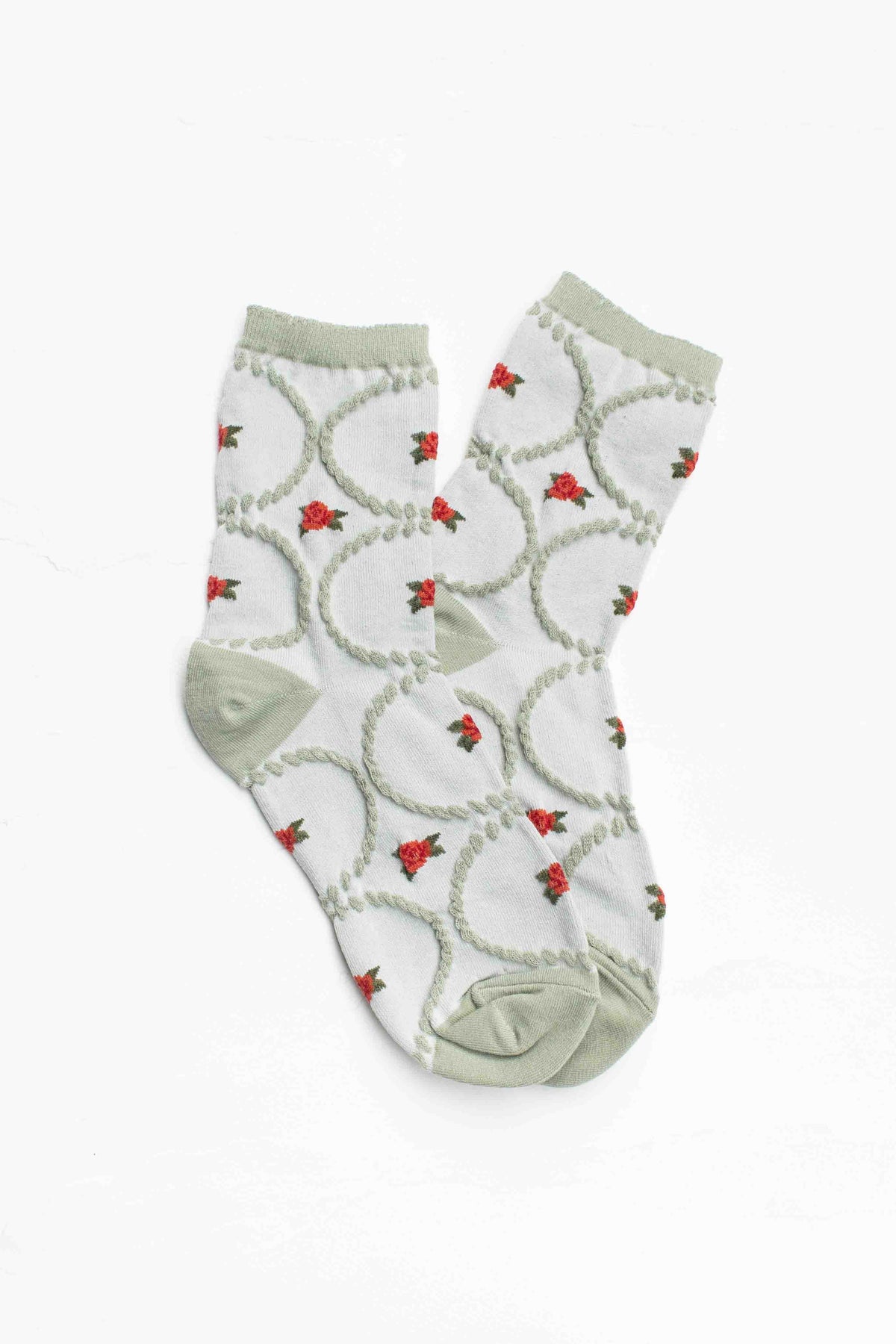 Women's Antique Floral Casual Socks