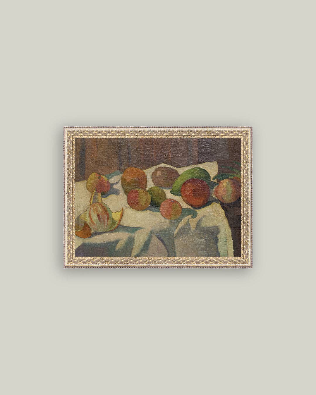 Still Life of Fruit Framed Antique Art