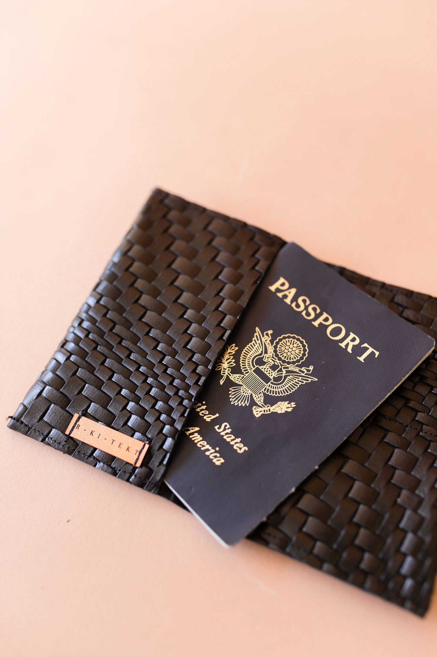 Woven Leather Passport Cover - 3 colors