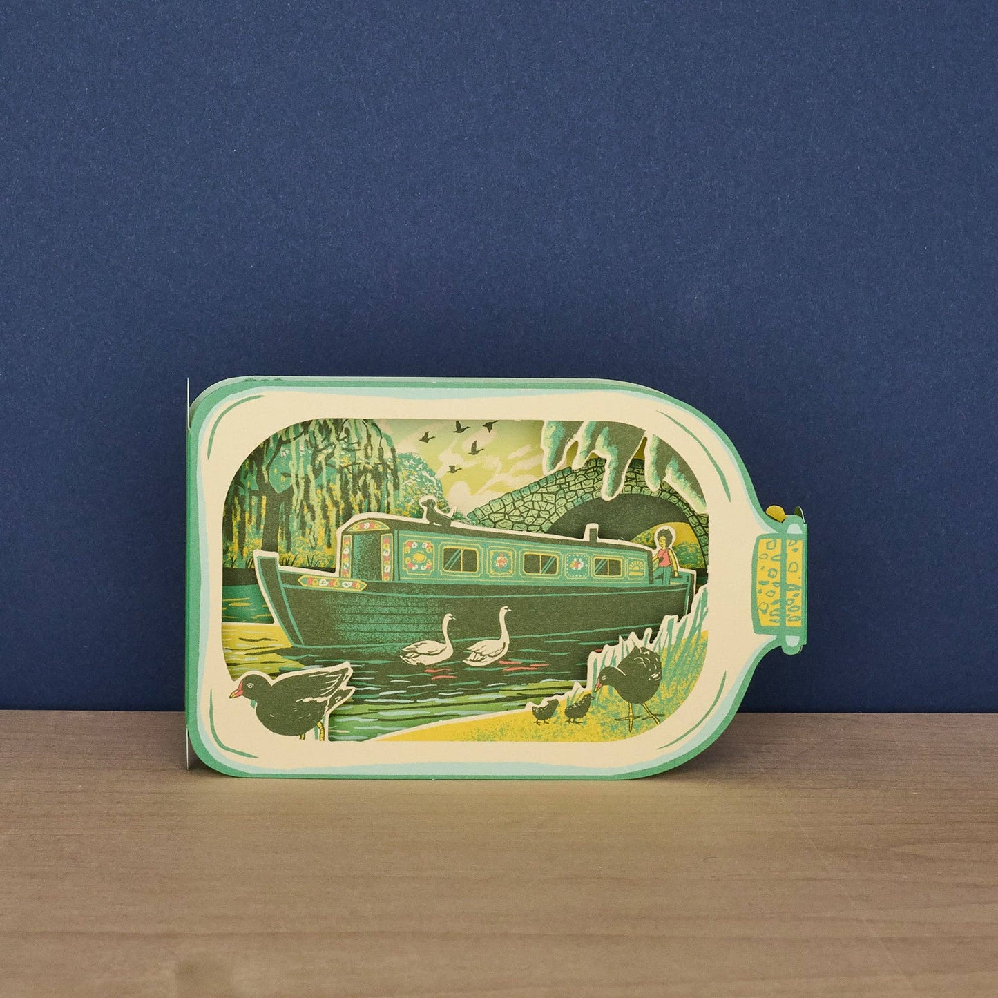 Canal  Boat In Bottle
