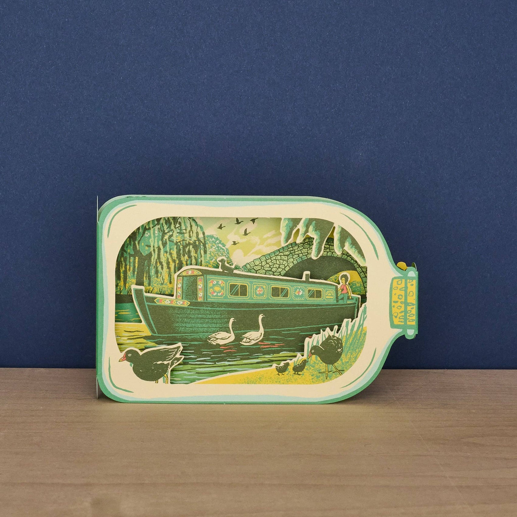 Canal  Boat In Bottle
