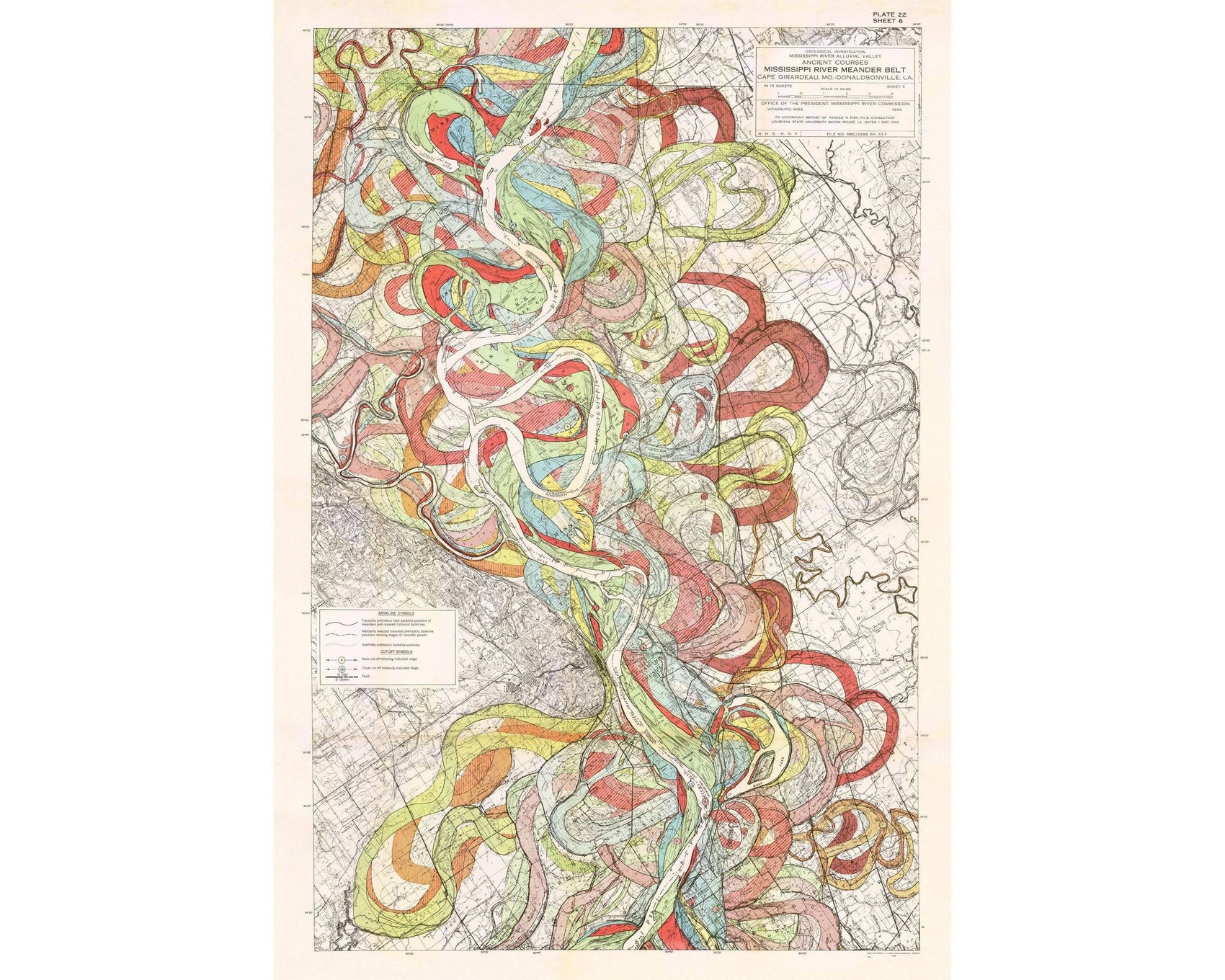 Mississippi River Meander print