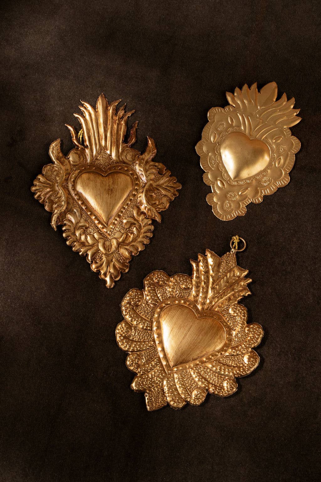 Flaming Heart Milagro Ornament