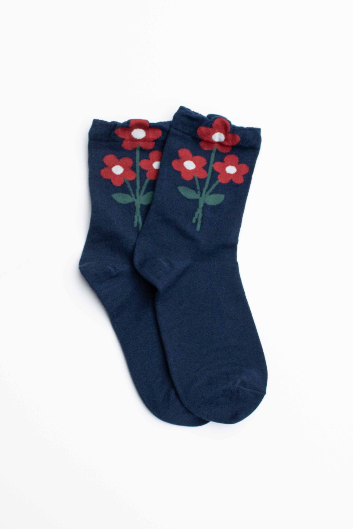 Retro Bloom Cotton Blend Socks