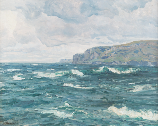 North Sea Coast Antique Art Print