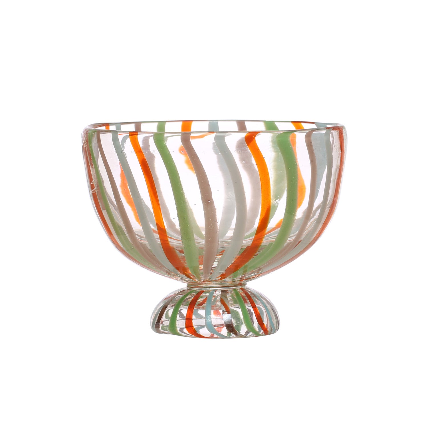 Festive Glass Footed Bowl