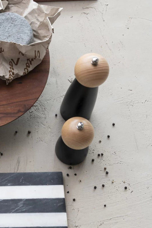 Two Toned Salt & Pepper Mill -- Two Sizes