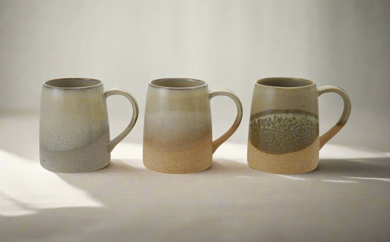 14 oz. Stoneware Mug, Reactive Glaze, 3 Colors (Each One Will Vary)