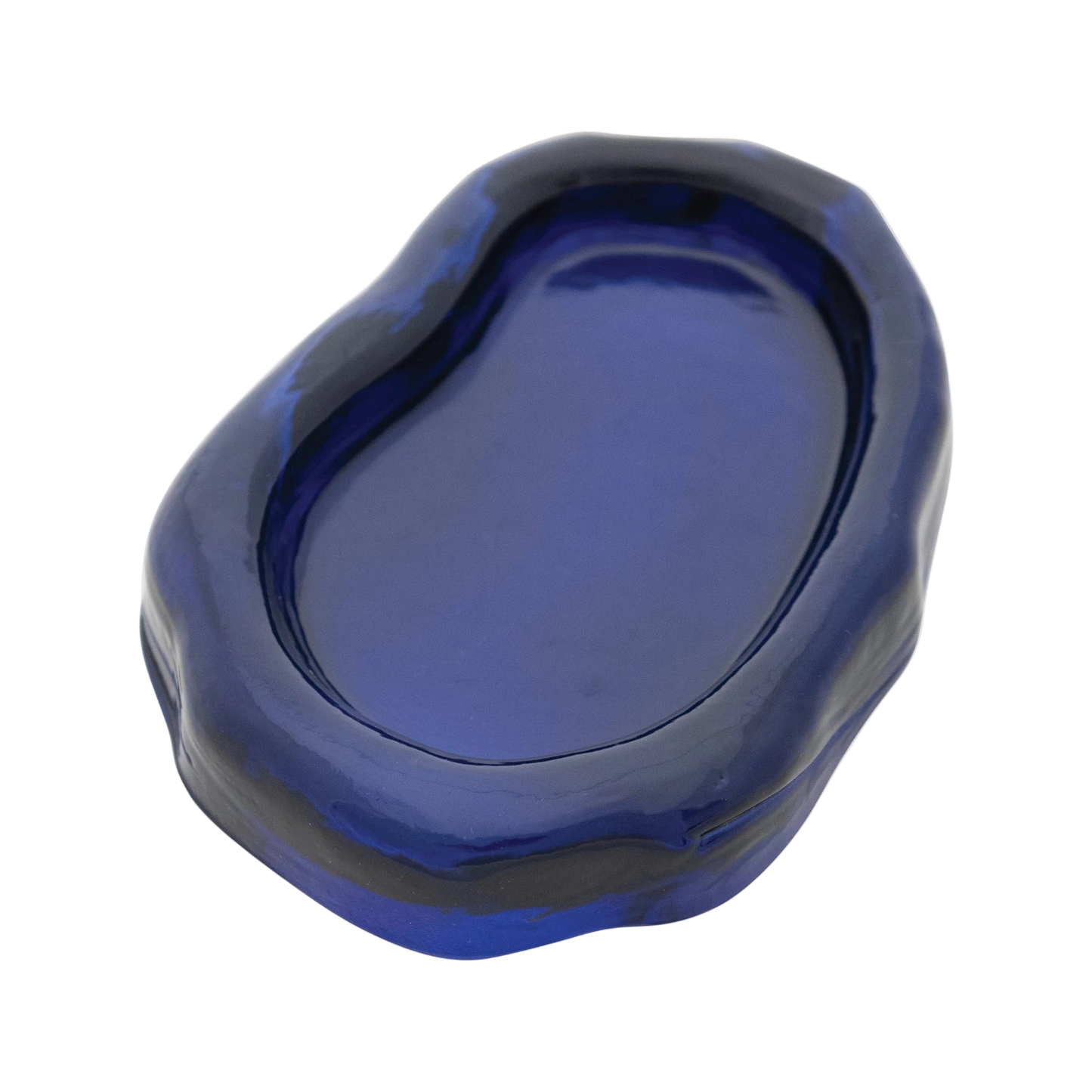 Recycled Blue Glass Dish