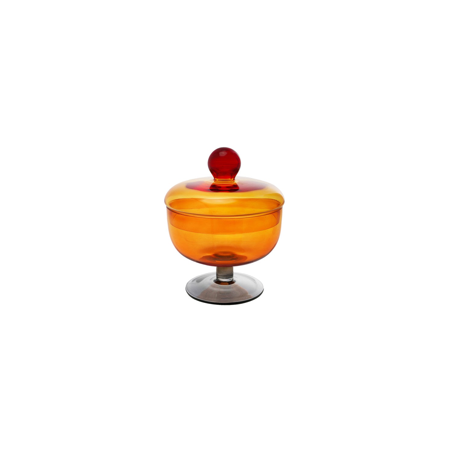 Glass Footed Jar
