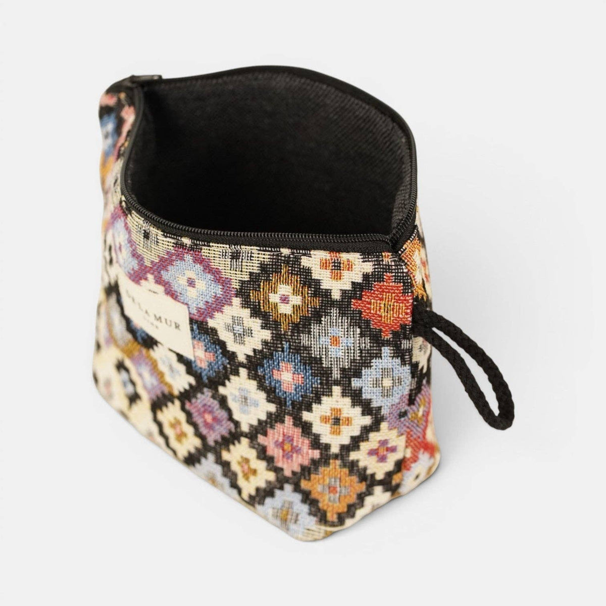 Geometric Jacquard Small Makeup Bag – Multicolor (Ore)