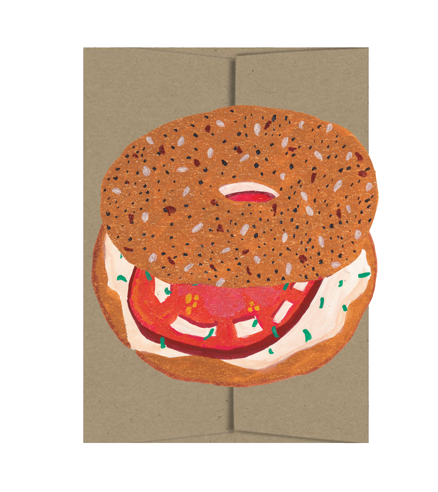 Everything Bagel - Die Cut Card