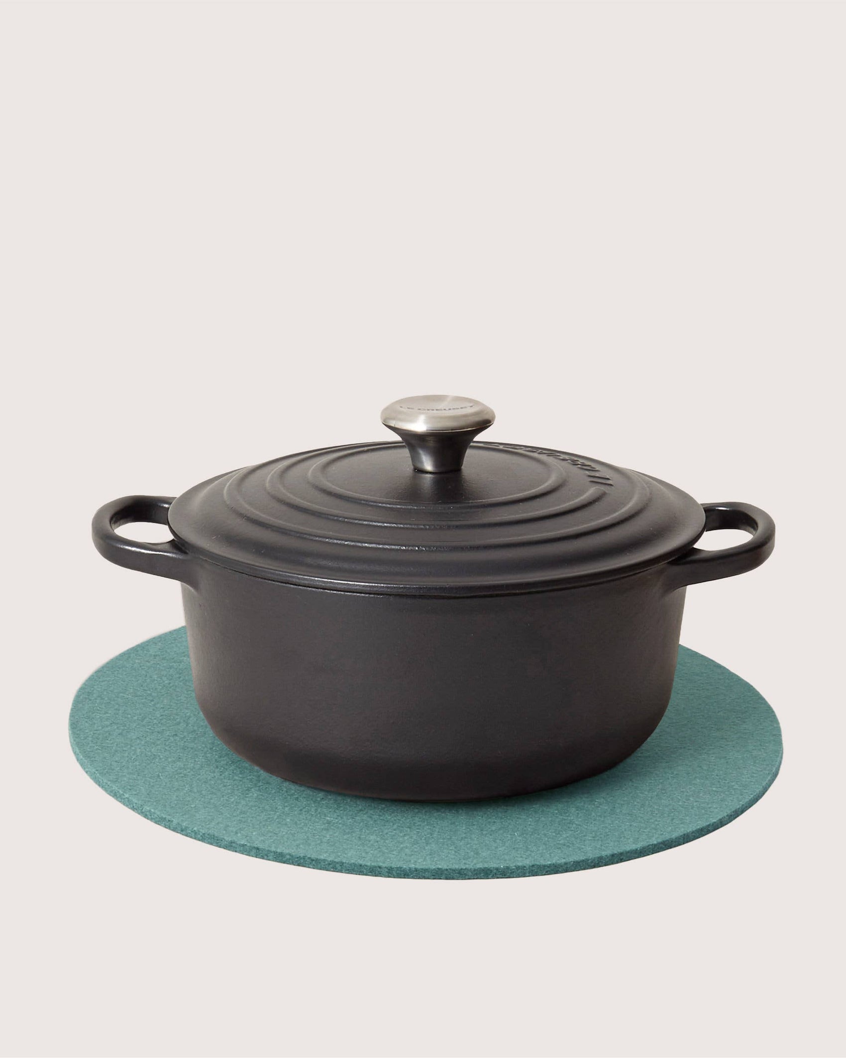 Merino Wool 12" Round Trivet - Spruce
