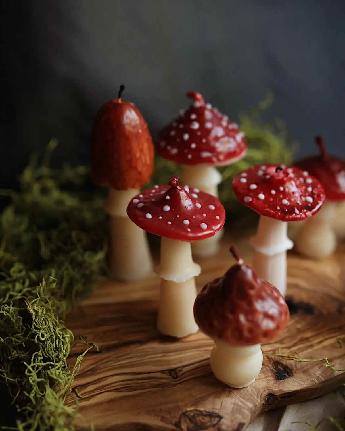 Small Beeswax Mushroom Candle