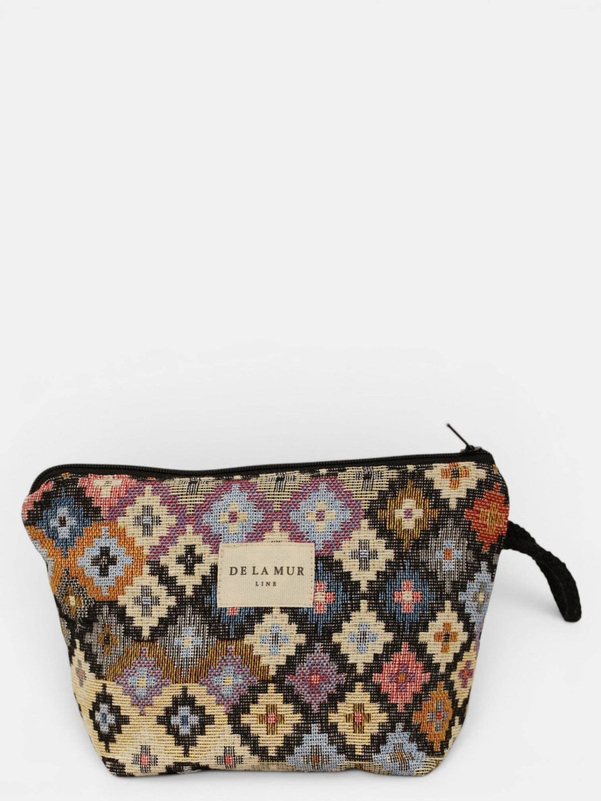 Geometric Jacquard Small Makeup Bag – Multicolor (Ore)