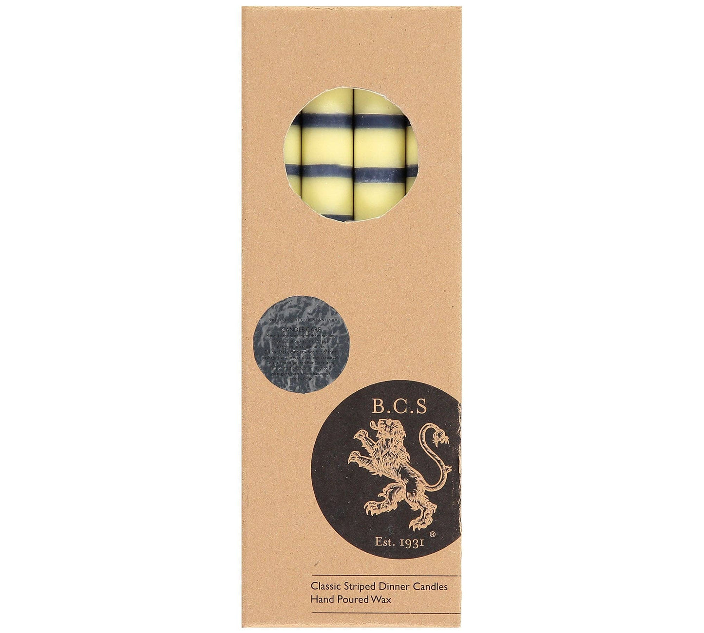 British Colour Standard Dinner Candles - Indigo, Jasmine & Olive