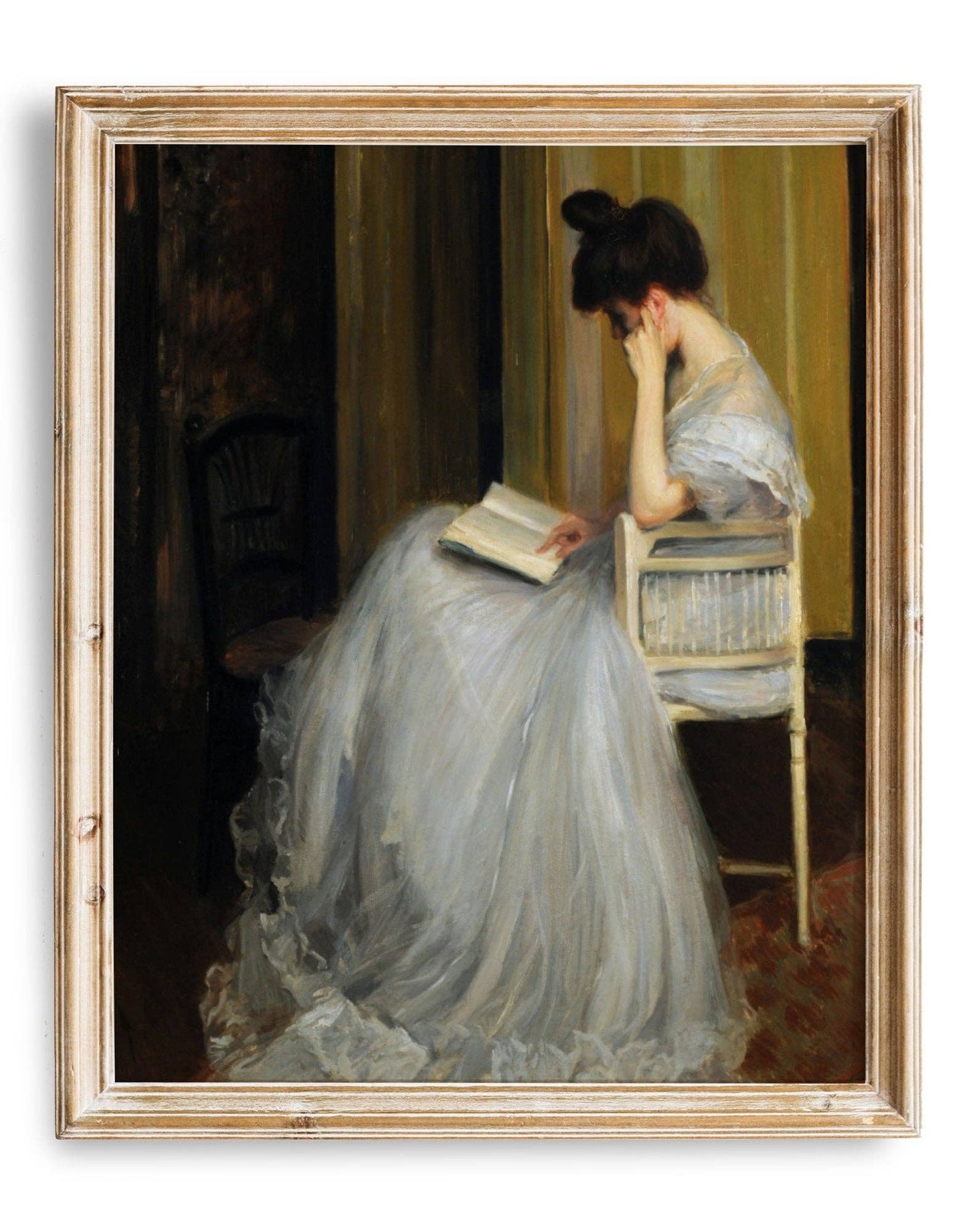 Vintage Portrait Woman Reading: 5x7 inch