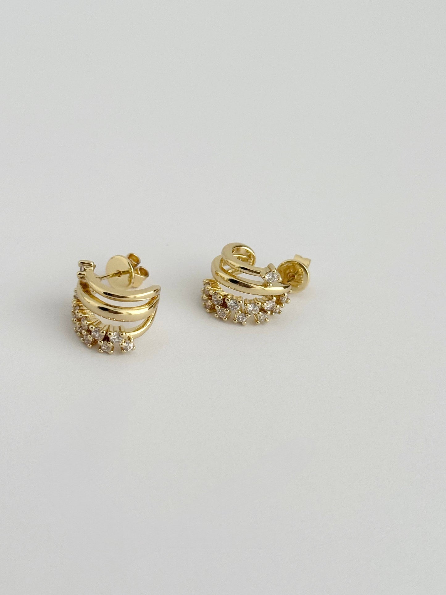 Monia Open hoop Stud Earrings
