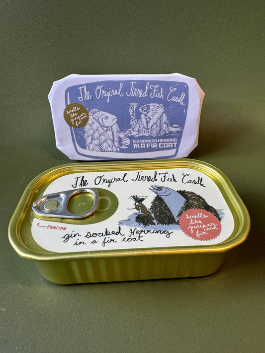 Tinned Fish Candle - Juniper and Fraser Fir Pre- Order 