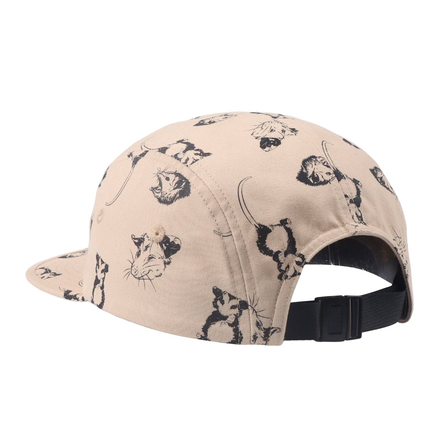 Hatphile Opossum Cotton 5 Panel Hat: Khaki