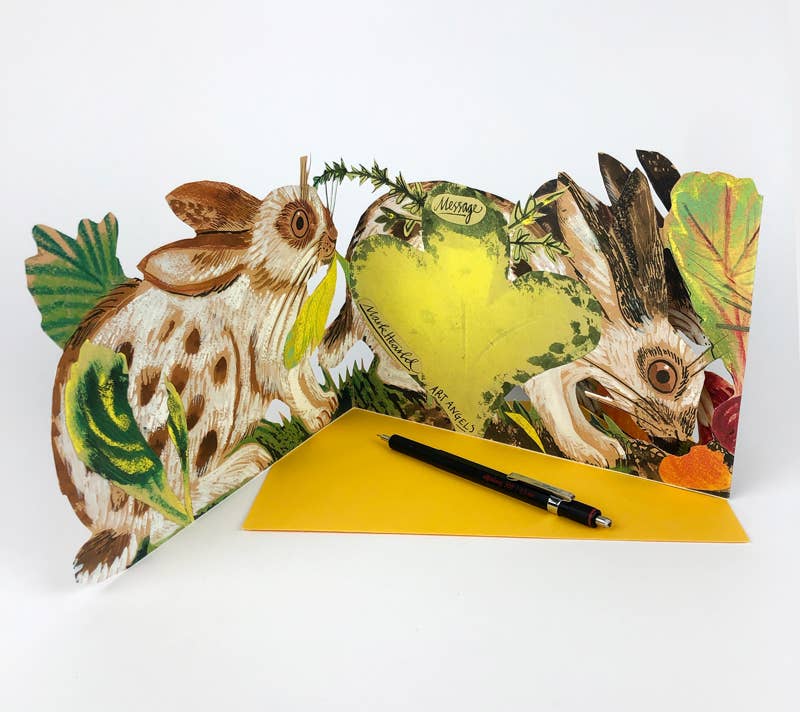 Mark Heard Rabbit Rabbits Collage Card - Mark Hearld – The Borough Durham