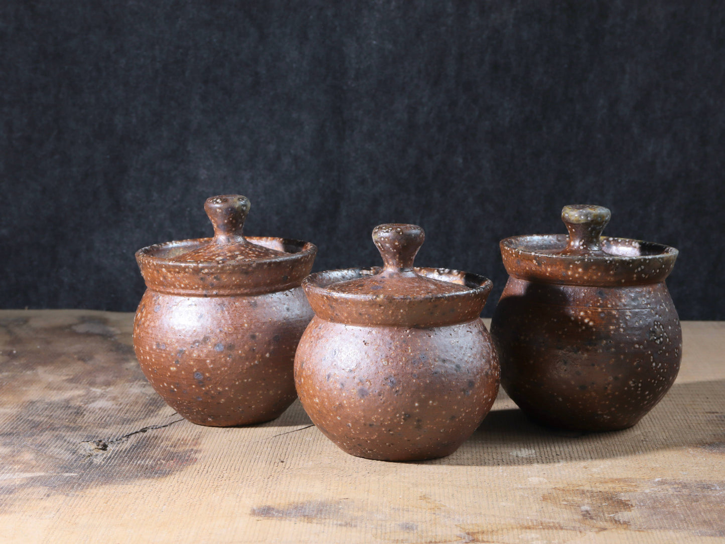Soda Fired Jar round Seconds! Small superficial cracks