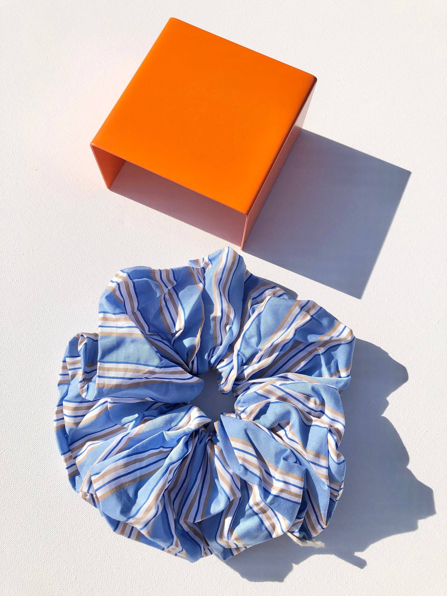 SMART STRIPE SCRUNCHIES: Peach / 19cm