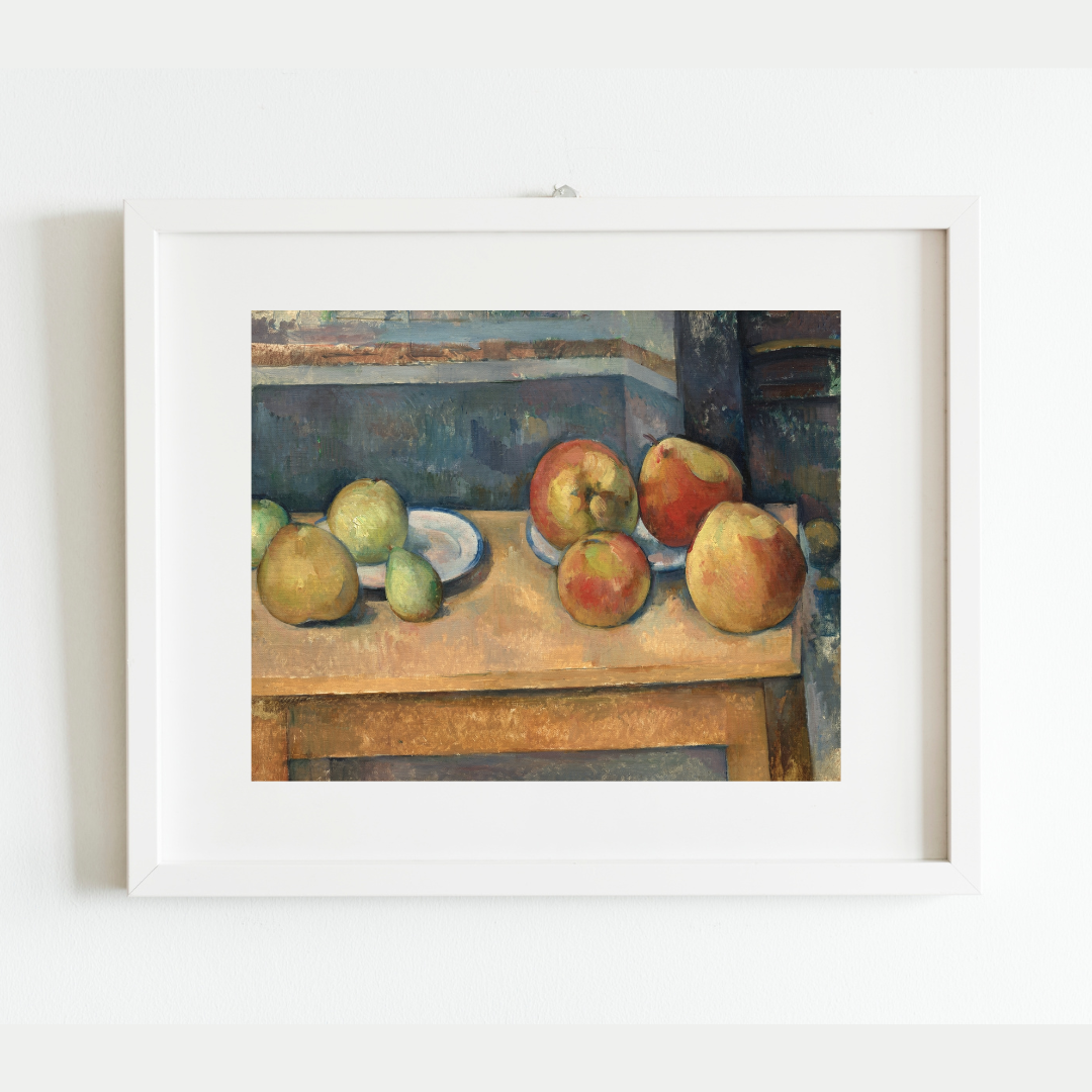 Still Life with Apples and Pears Antique Art Print