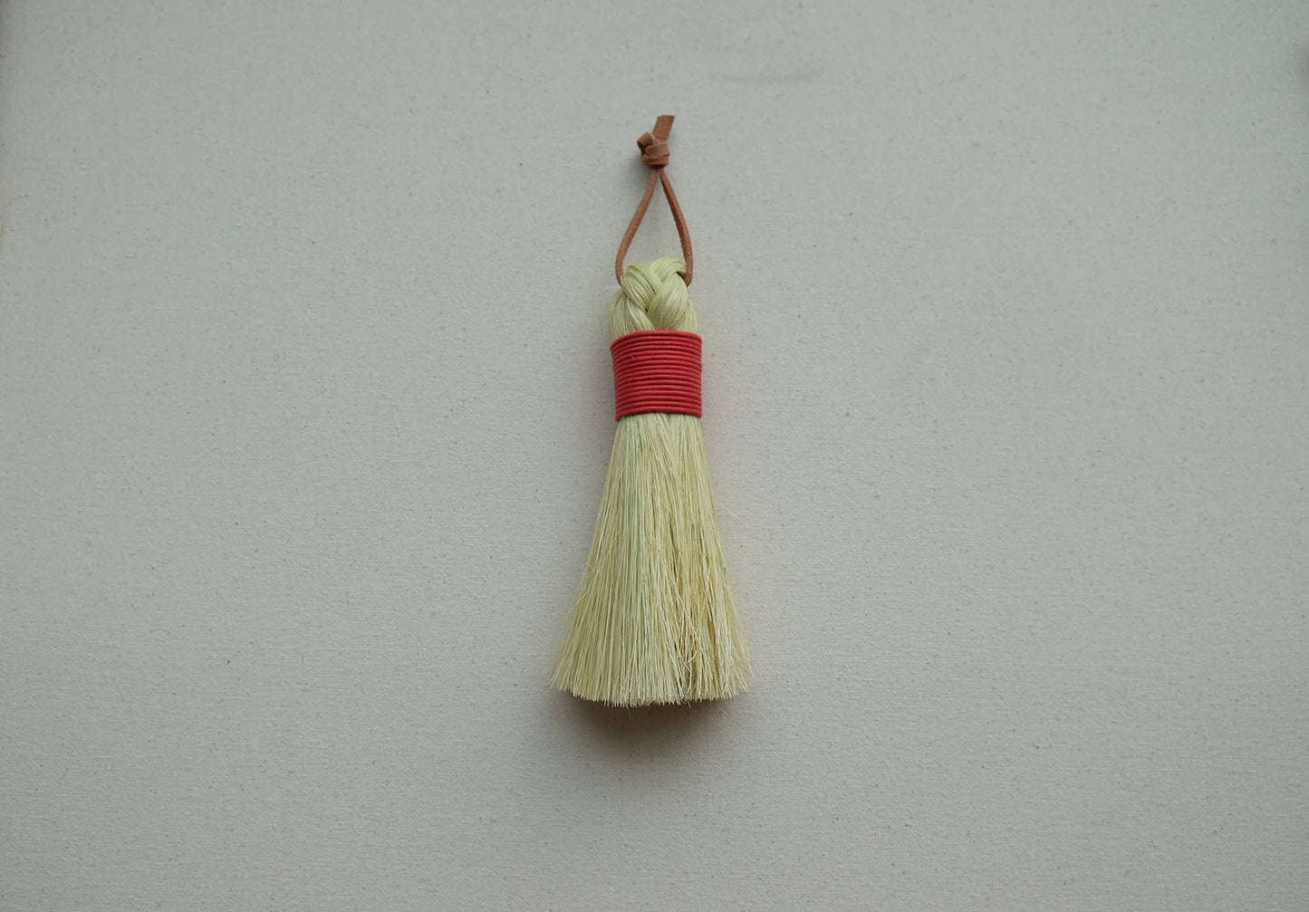 Round Whisk Table Broom | Handmade | Tampico | Minimal: Mint