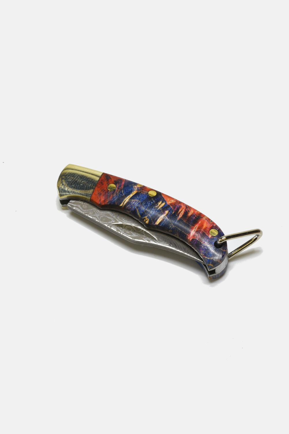 Pakka Wood Inlay Folding Knife