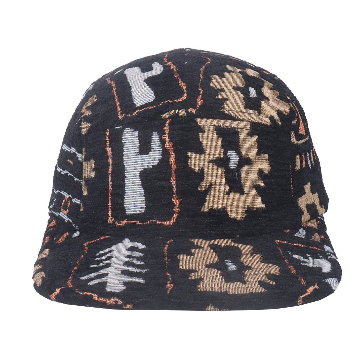 Hatphile Nature Inspired Pattern 5 Panel Hat: Beige