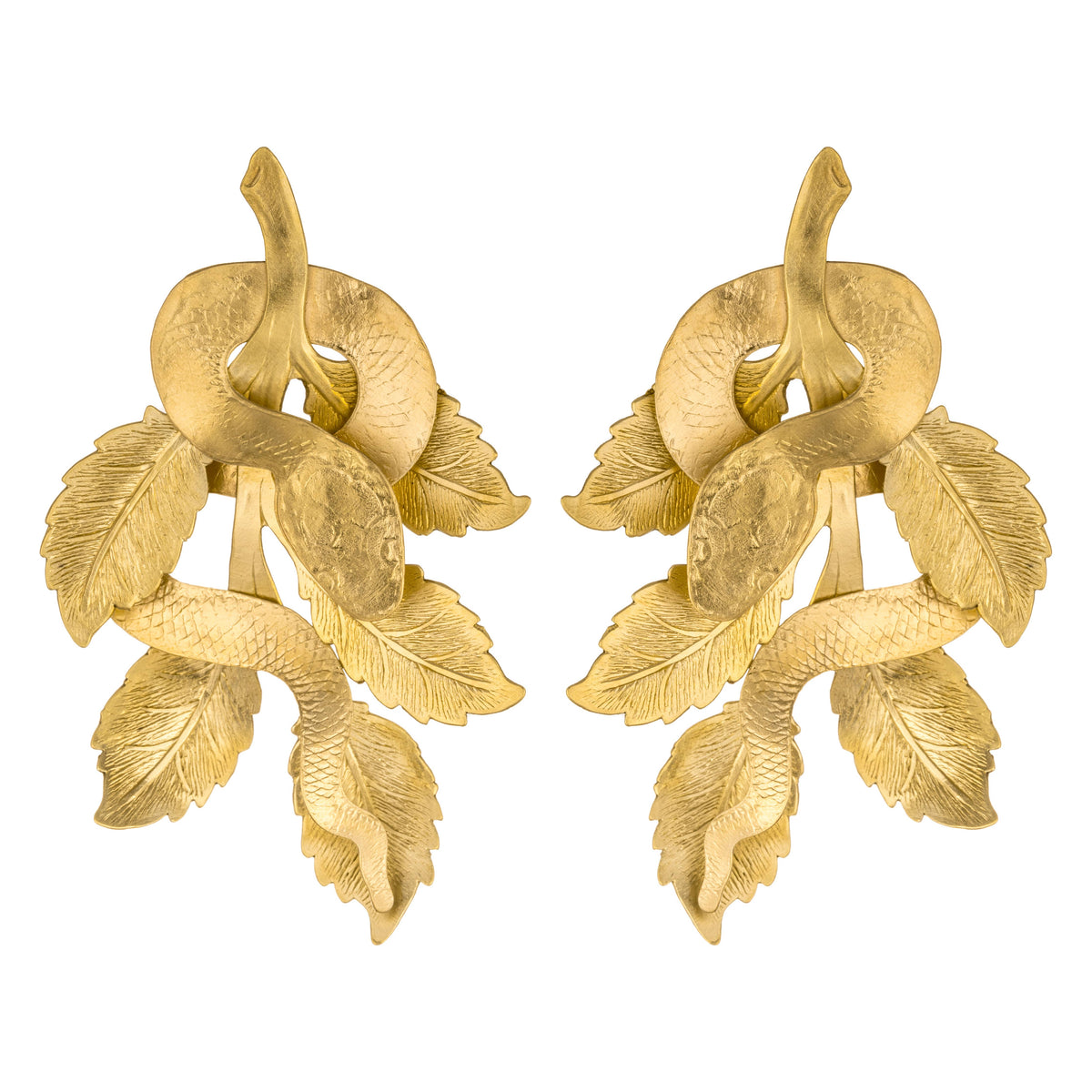 Knossos Snake Leaf Earrings