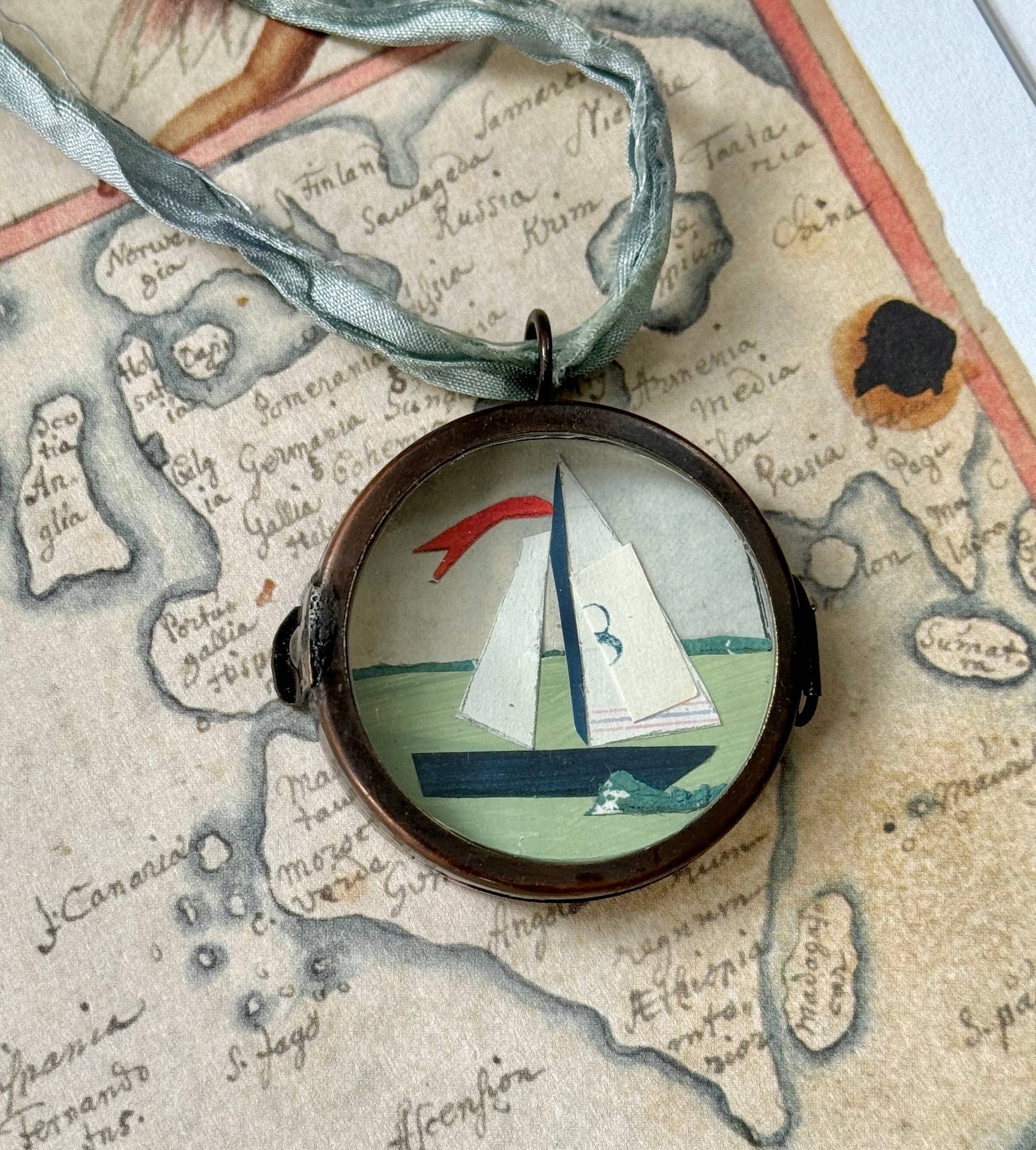 Sail No. 8 - Handmade Art Locket