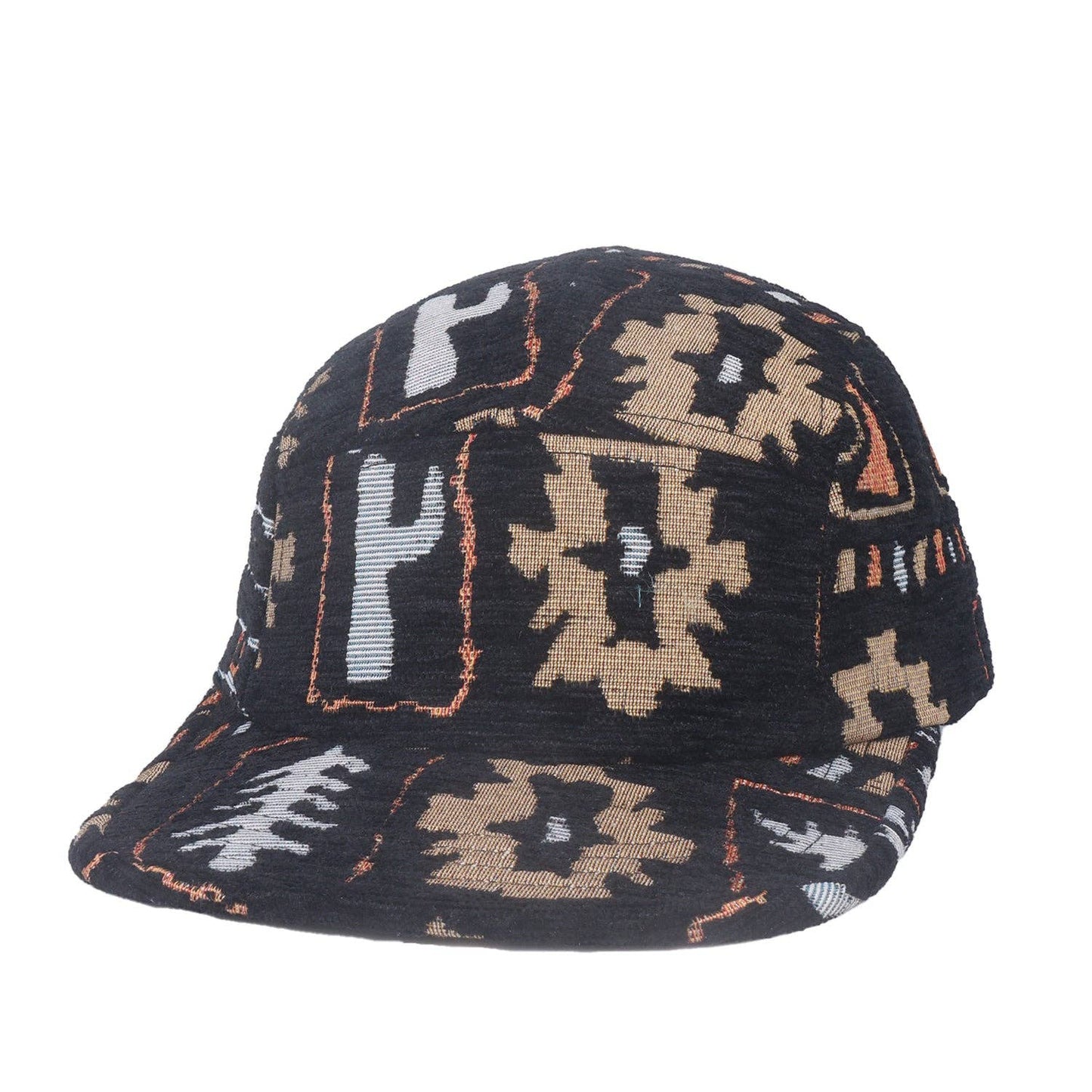 Hatphile Nature Inspired Pattern 5 Panel Hat: Beige