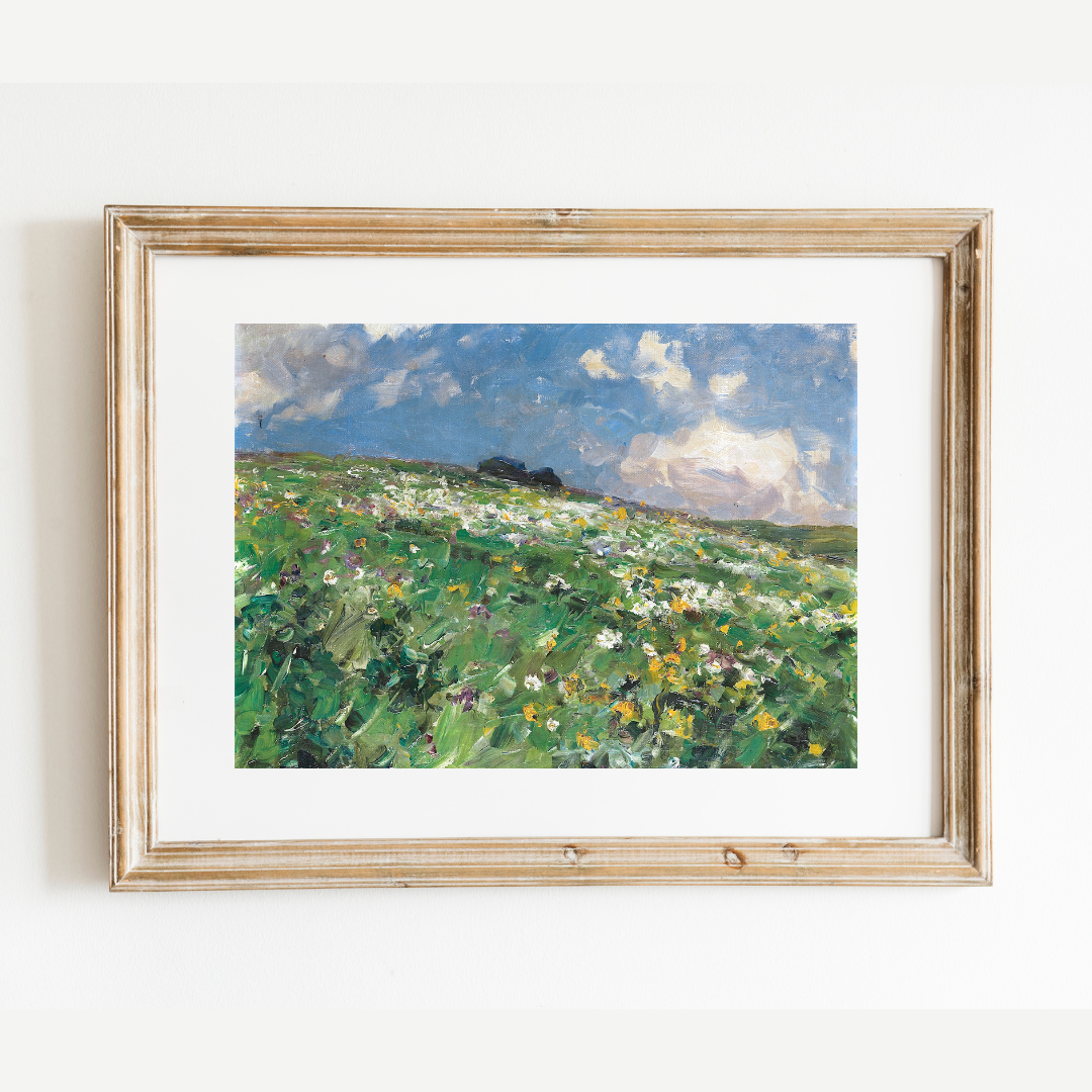 Summer Meadow Antique Art Print