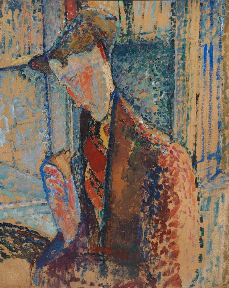 Amedeo Modigliani's Reverie (Study for the Portrait of Frank Burty Haviland) (1914)  famous painting.: 8x10 Inches