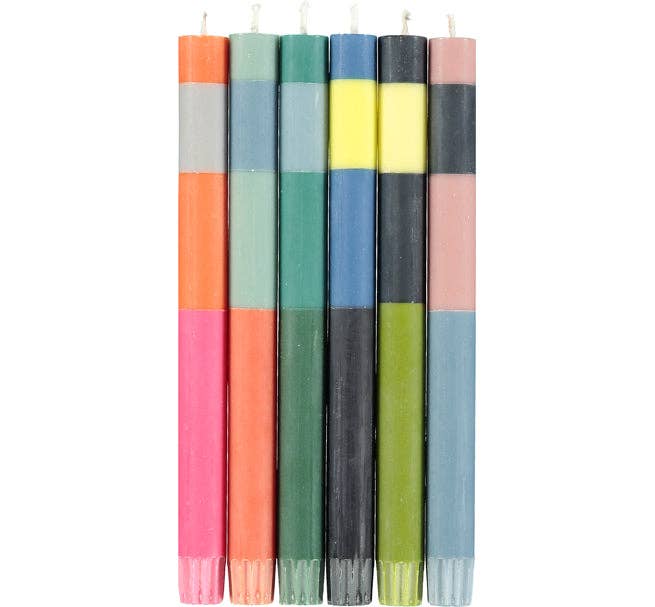 British Colour Standard Dinner Candles - Spring Mix