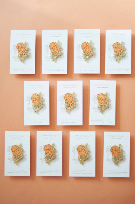 Marigold Enamel Pin