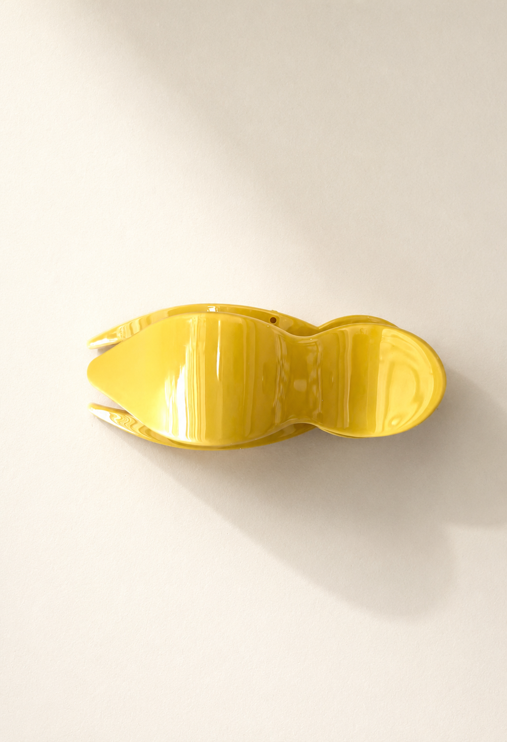 Glossy Bonnie Side Hair Claw Clip: Mustard
