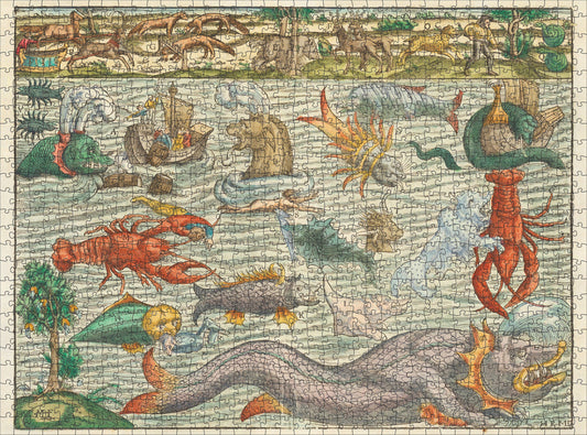 Sebastian Münster: Sea Monsters 1000-Piece Jigsaw Puzzle