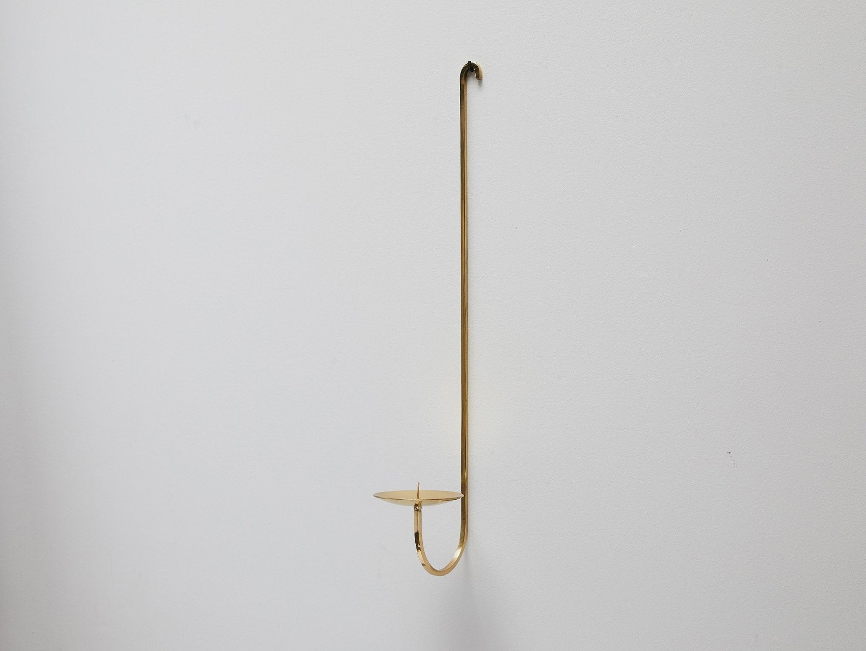 Polished Brass Candle Sconce -  Single