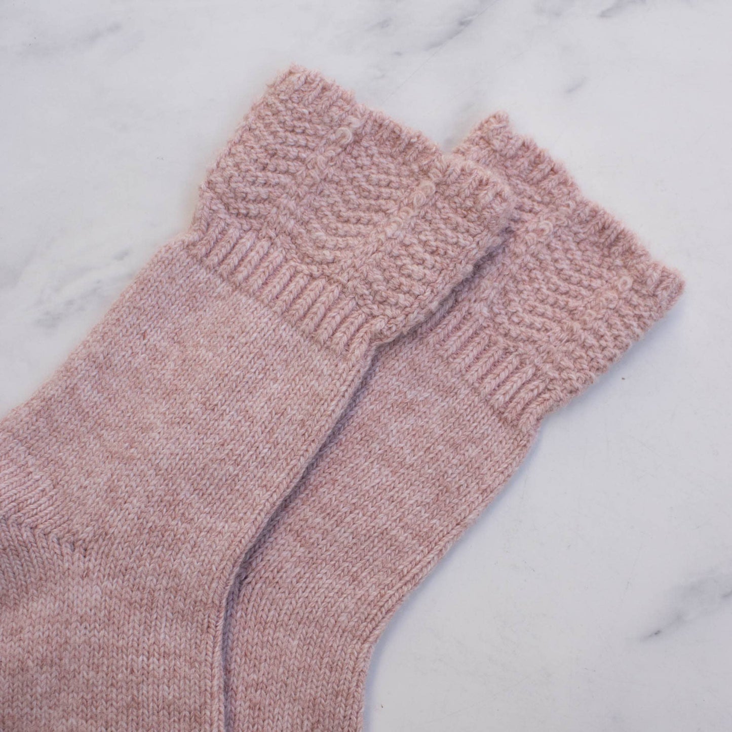 Charlotte Combed Wool and Cashmere Socks: Mocha