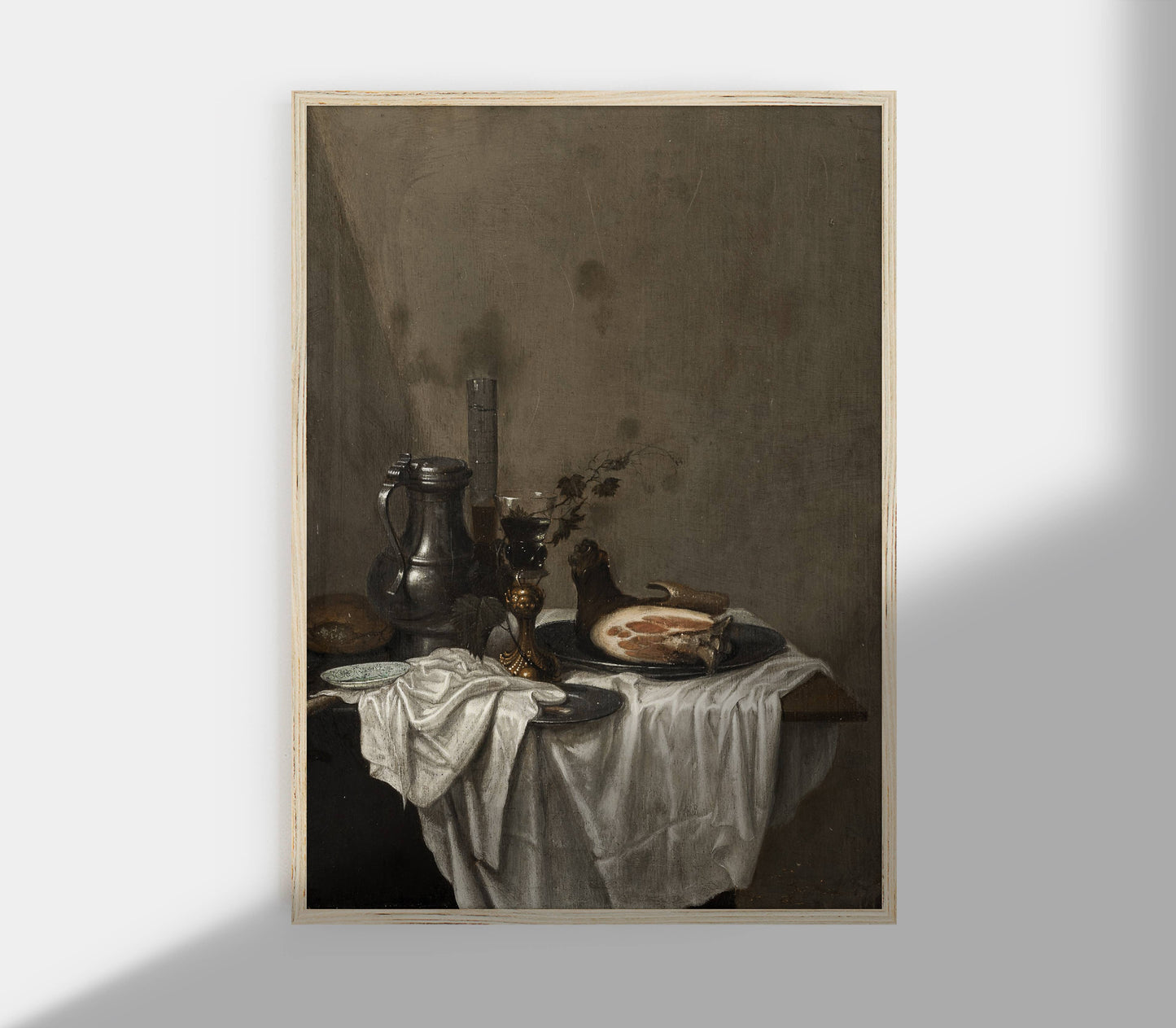 Vintage Still Life Painting | Muted Kitchen Table Print